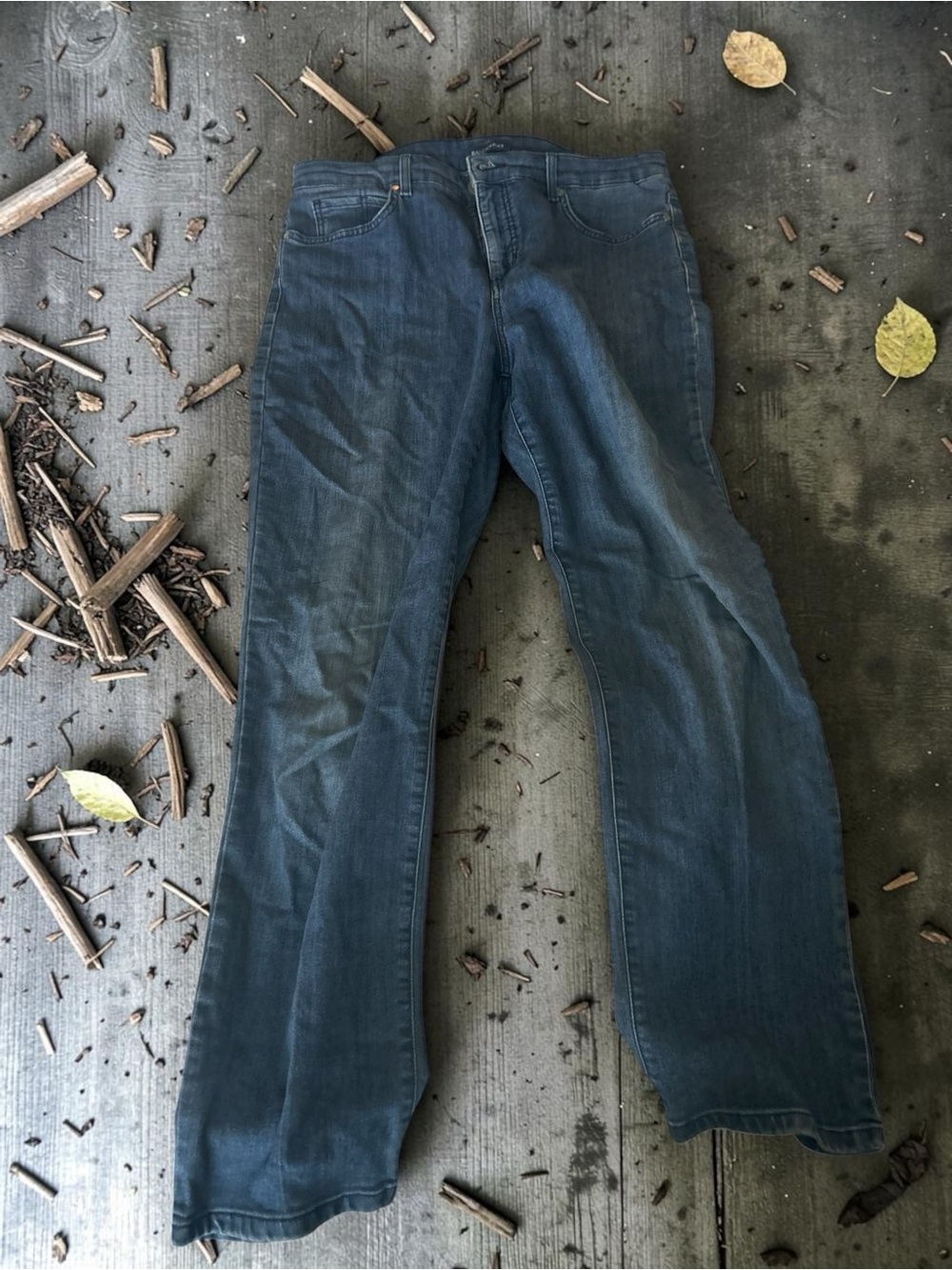 Women's Dark Blue Straighty-Leg Jeans